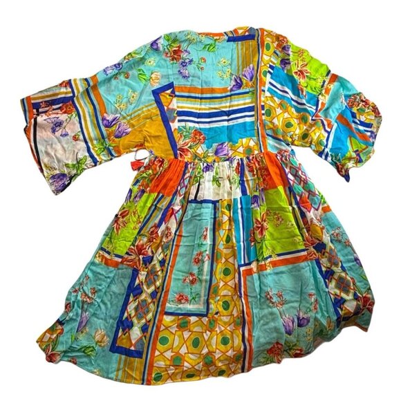 Johnny Was Mixi Short Kaftan Dress, Size XS, Boho Bohemian Shift Casual - Picture 3 of 6